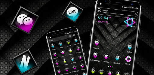 Black Neon Theme Launcher screenshot 6