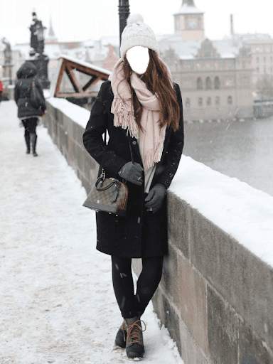Girls Snowfall Photo Editor screenshot 2