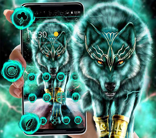 Blue Magic Wolf King Theme screenshot 1