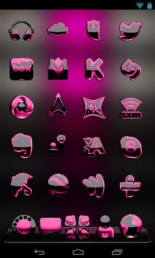 pink black 3D Next Launcher screenshot 3