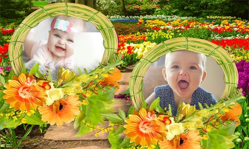 Awesome Double Photo Frame Garden Wale Application screenshot 15