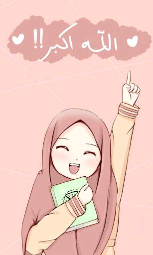 Hijab Cartoon Muslimah Wallpapers screenshot 2
