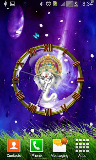 Ganesh Clock  live wallpaper screenshot 4