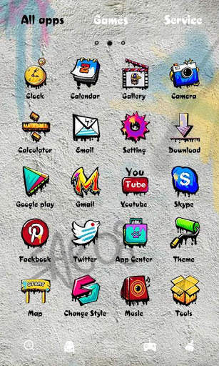 Rock Graffiti GOLauncher Theme screenshot 4