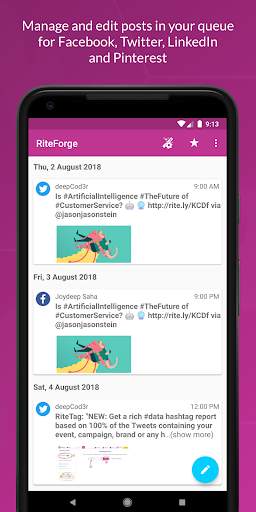 RiteForge Social Media Scheduling screenshot 3