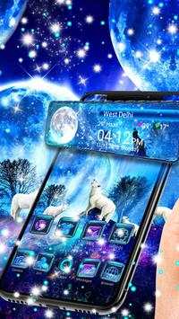 Wolf Galaxy 3D Glass Tech Theme🐺 screenshot 1