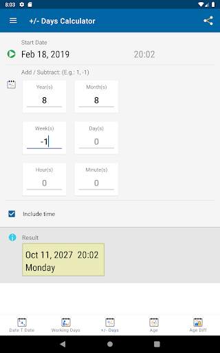 Date Calculator 14 تصوير الشاشة