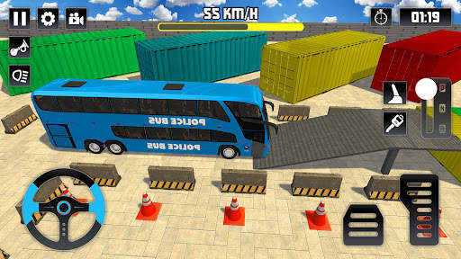 Police Bus Parking - parking screenshot 2
