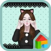 러블리걸(야옹) 도돌런처 테마 on 9Apps