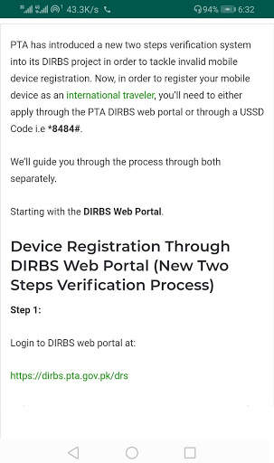 Guide for PTA Device Registration  - Easy Register screenshot 2