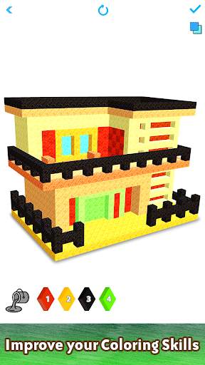 Modern Houses 3D Color by Number - Voxel Colouring screenshot 6