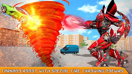 Tornado Robot Car Transform Shooting Games screenshot 4