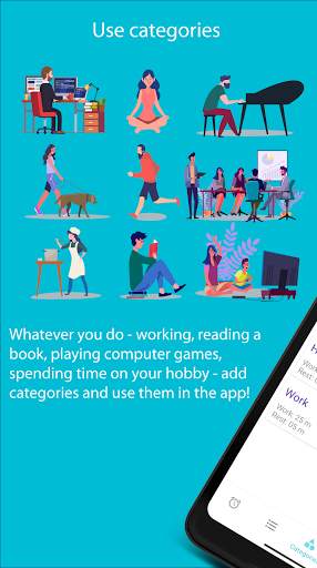 Work & Rest: Pomodoro Timer - Focus Productivity 3 تصوير الشاشة