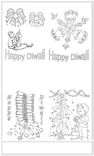 Diwali Colouring - Greeting cards screenshot 7