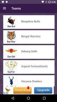 Pro Kabaddi 2017 Live Scores and Schedules App screenshot 2