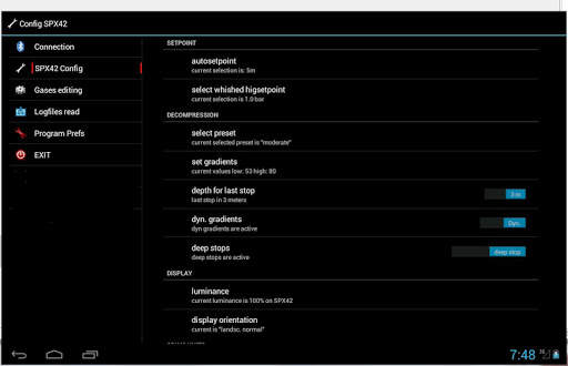 SUBMATIX SPX42 APP screenshot 5