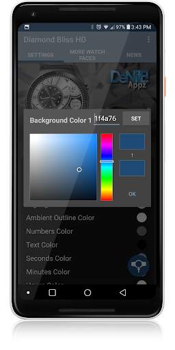 Diamond Bliss HD WatchFace Widget & Live Wallpaper screenshot 6