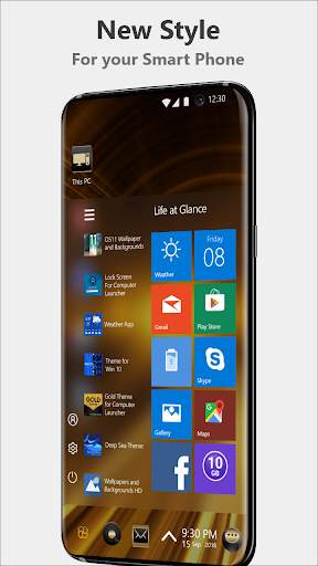 Golden Theme For Computer Launcher screenshot 7