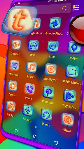 Abstract Color Tiles Launcher Theme screenshot 2