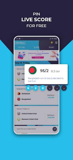CricBall – Football & Cricket Live Score Update screenshot 4