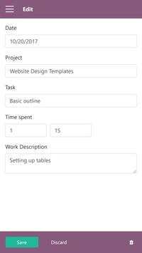 Odoo Timesheets скриншот 3