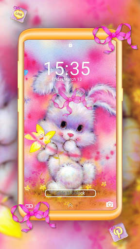 Kawaii Rabbit Launcher Theme screenshot 3