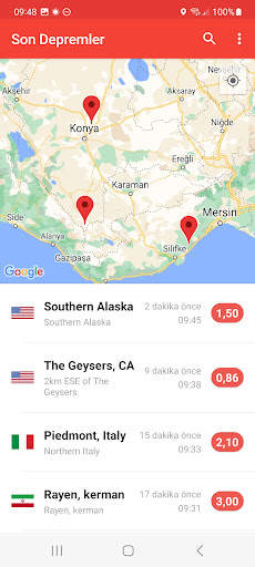 Deprem Uyarılarım screenshot 3