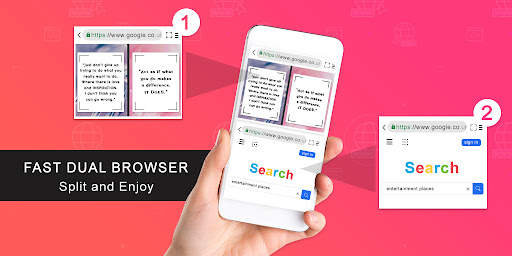 Dual Browser & Split Screen Browser screenshot 1