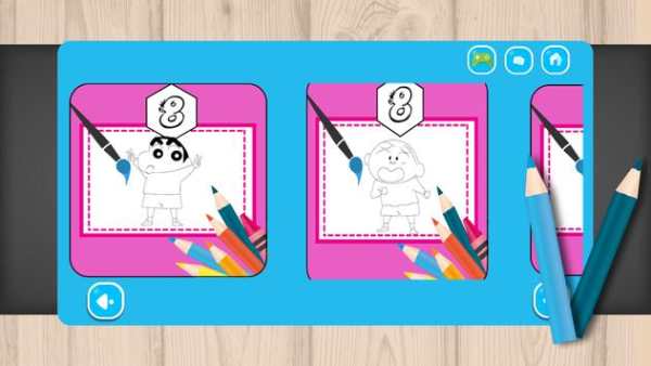 Shin chan painting game for kids screenshot 2