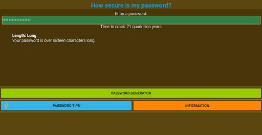 How Secure Is My Password? screenshot 6