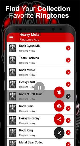 Rock Ringtones Heavy Metal Ringtones 4 تصوير الشاشة