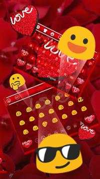 Red Love Rose Keyboard screenshot 3