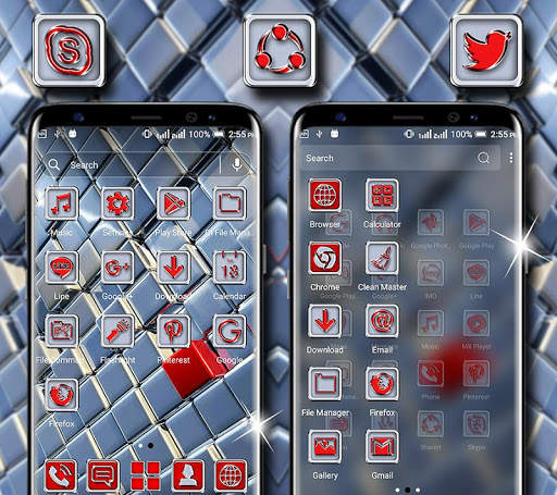 3D Sliver Square Theme screenshot 3