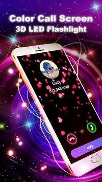 Color Call Screen - 3D LED Flashlight screenshot 2