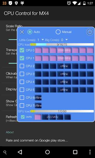 CPU Control for MX4 screenshot 1