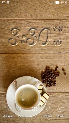 Carved Digital Clock Live Wallpaper 3D with photo screenshot 2