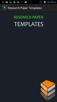 Research Paper Templates 2 تصوير الشاشة