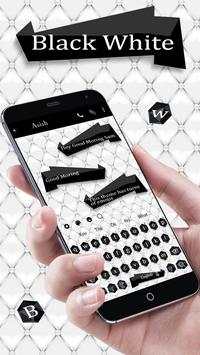 SMS Keyboard Black and White Theme screenshot 1