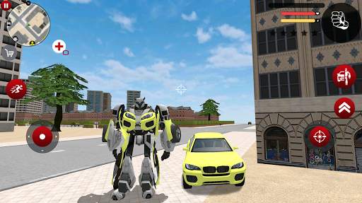 Green Robot Car Transformer Futuristic Supercar screenshot 1