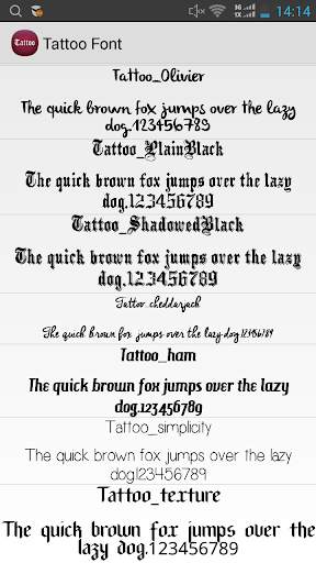 Tattoo Font Flipfont Free screenshot 2