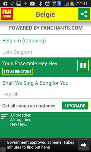 België Voetbal Liederen 2014 screenshot 3