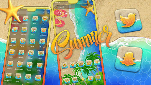 Summer Beach Launcher Theme screenshot 1