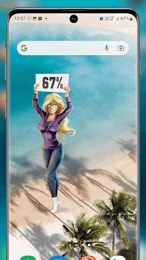 Sexy Girl Battery Widget screenshot 1