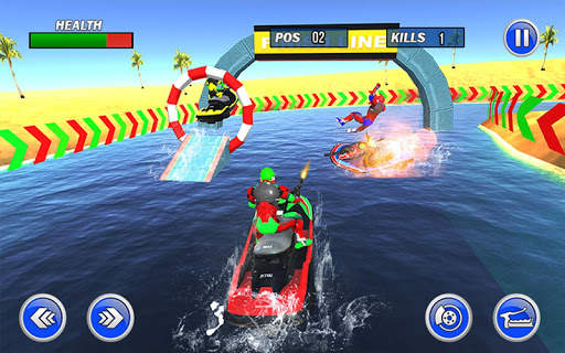 Jet Ski Boat Racing: Robot Shooting Water Race screenshot 12