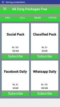 All Zong Packages 2019 zong sim packages screenshot 2
