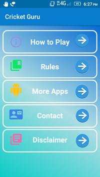 Cricket Guru - Score, update and surprise screenshot 2