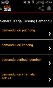 Kerja Pemandu Driver screenshot 5