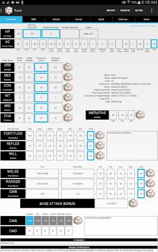 PCGen Character Importer Lite screenshot 17