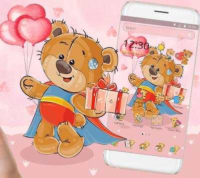 Cute Love Teddy Bear Theme screenshot 2