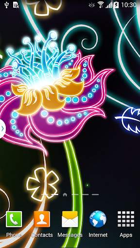 Neon Flowers Live Wallpaper screenshot 3